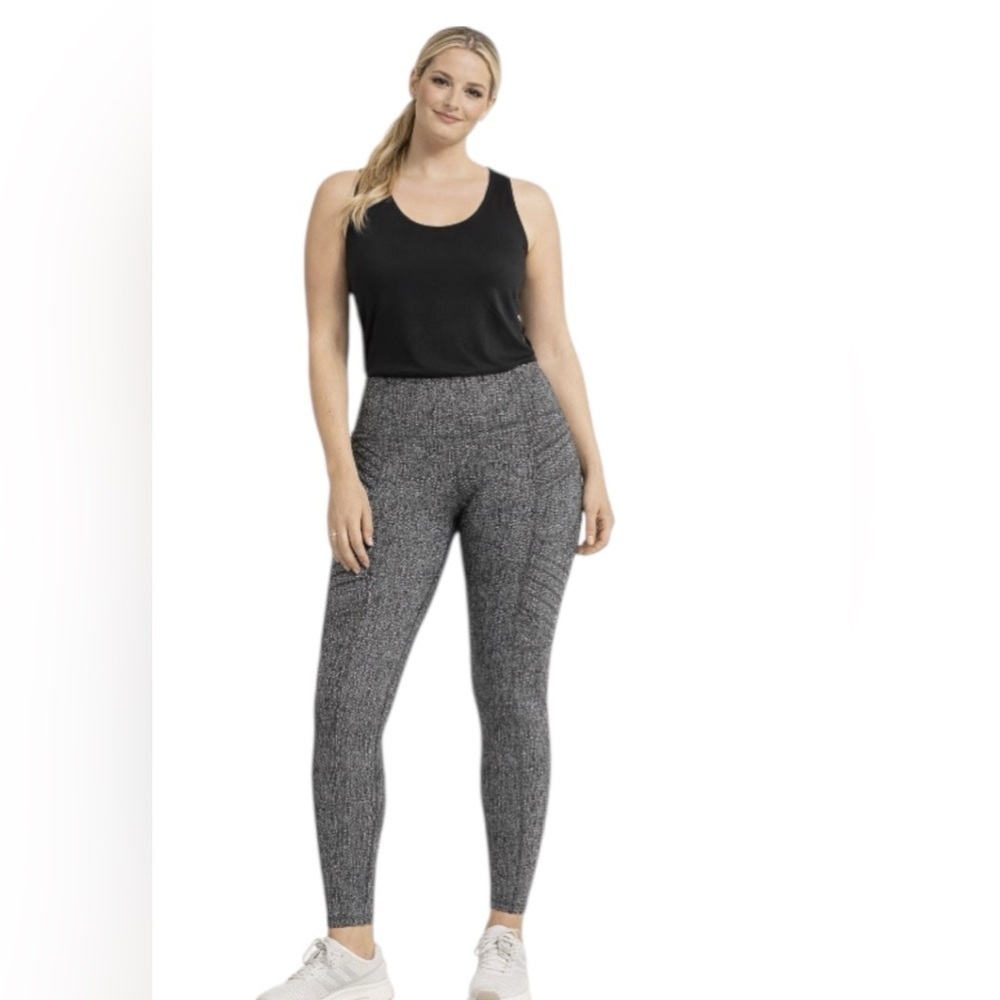 Athleta Delancey Moto Leggings Gray Textured Size M High Rise
